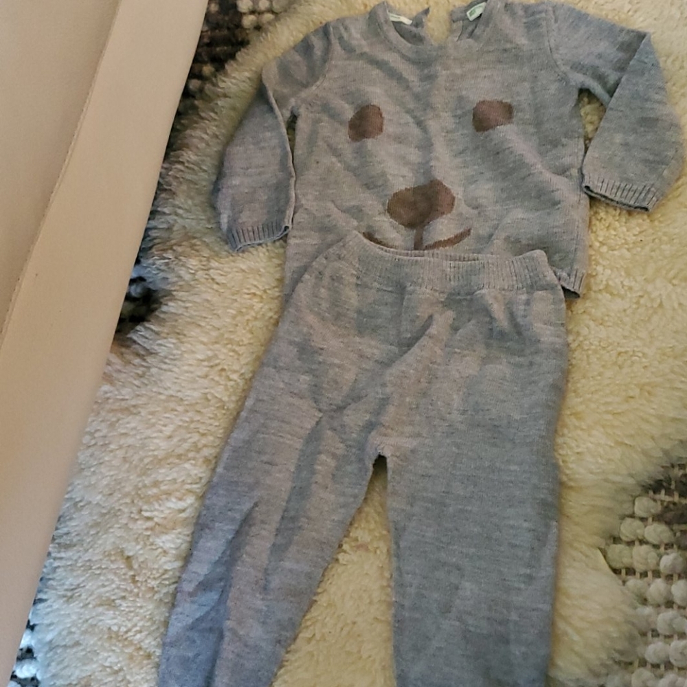 Be Ettinger baby outfit set bear gray 6-9